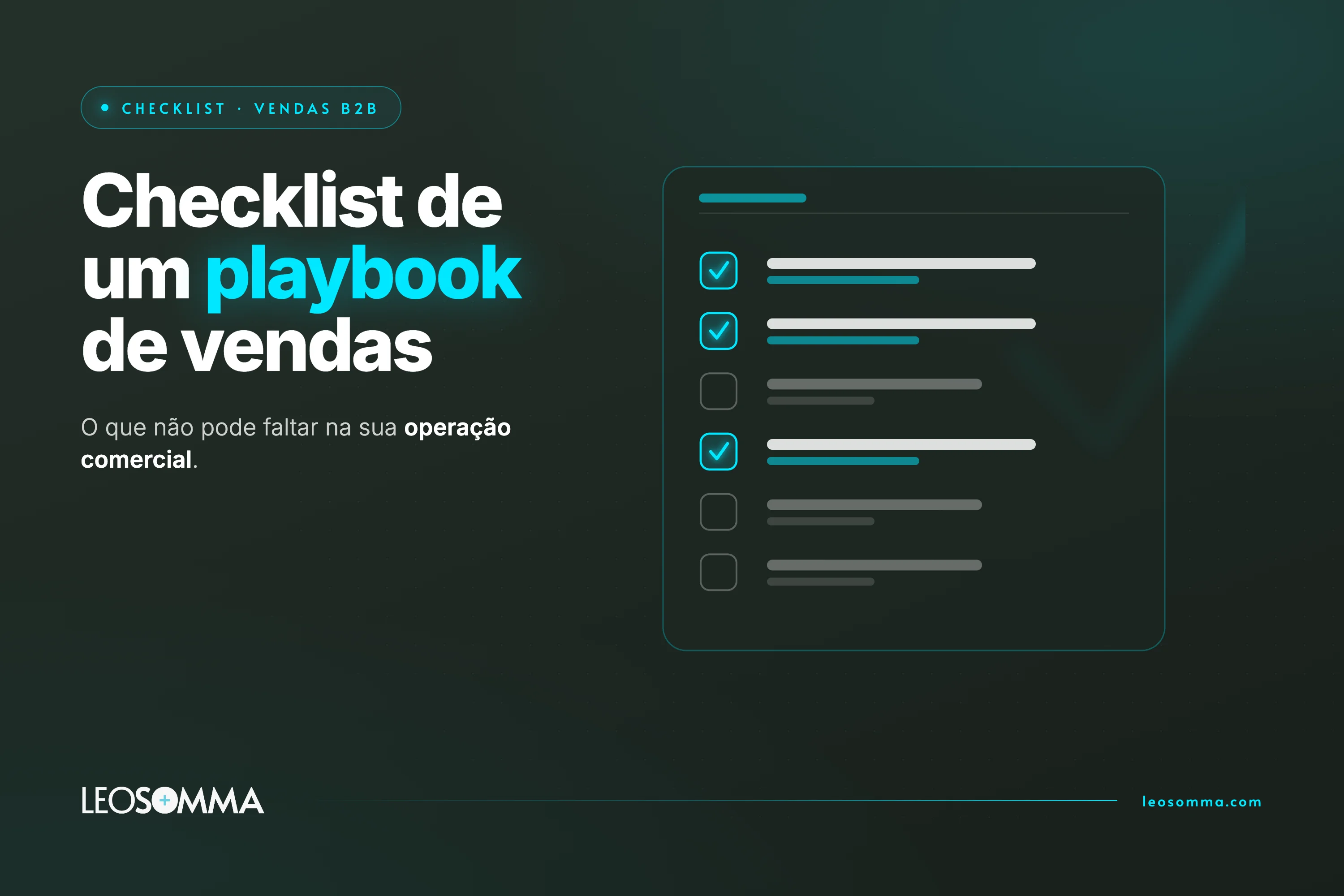 Checklist de um playbook de vendas: o que não pode faltar